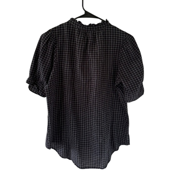 Apiece Apart Los Altos Top in Black/Cream Checks - Picture 5 of 7